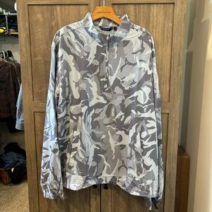 NWT Scales Golf quarter zip pullover jacket frigate Gray Camo 2XL